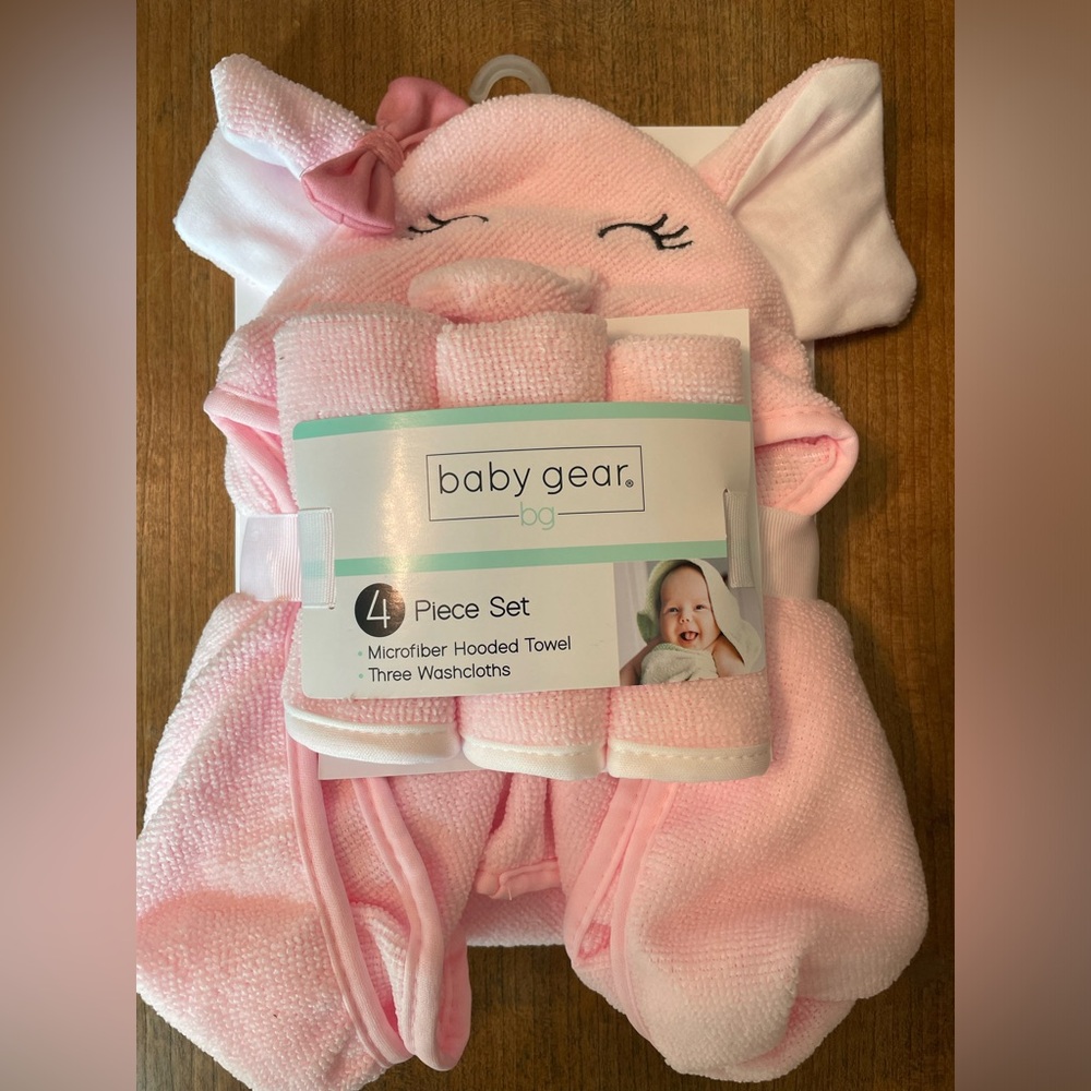 Baby Gear Pink Microfiber Towel Set